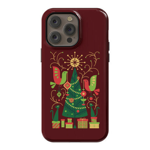 Vintage Christmas Tree Decorating Phone Case